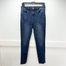 American Eagle Jeans Womens 10 Super Hi Rise Jegging Dream Stretch Blue ... - $22.99