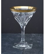 Moser Crystal Glass Adela Melikoff 22KT Gold Champagne Sherbet Martini  ... - $75.48 CAD