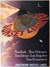 3587.Southern pacific lines new york san francisco POSTER.Home School art design - £13.66 GBP+