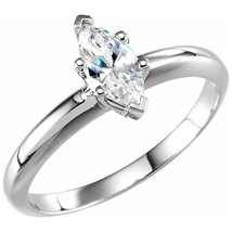 Marquise Diamond Ring 14k White Gold (1.02 Ct D SI2 Clarity) IGI  - £3,619.92 GBP