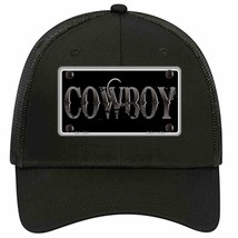 Cowboy Black Novelty Black Mesh License Plate Hat - £23.31 GBP