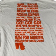 Auburn Tigers Adidas Medium The Go-To Tee White Fight Song Lyrics Alabama - £9.64 GBP