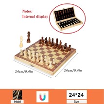 Magnetic en Folding Chess Set Felted Game d 24cm*24cm Interior Storage Adult Kid - £88.31 GBP