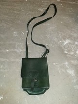 Vintage ROOTS Crossbody Purse Green Leather - £39.61 GBP