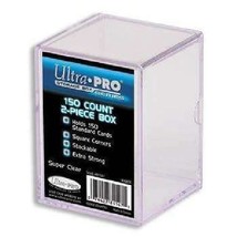 Ultra Pro 2-Piece 150 Count Clear Card Storage Box Plastic Cards Case Or... - £18.01 GBP