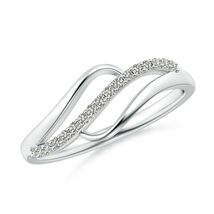 ANGARA Natural Diamond Swirl Bypass Ring for Women in Sterling Silver (1... - $274.55+