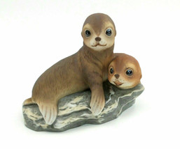 Vintage Homco Home Interior Masterpiece Porcelain Seal Sea Lion Figurine 1981 - £36.38 GBP