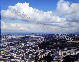 1978 Aerial View Puffy Clouds City Below San Francisco Kodachrome 35mm Slide - £4.27 GBP