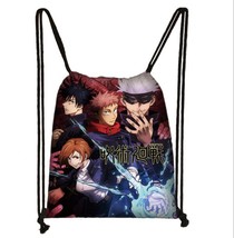 Anime Jujutsu Kaisen Yuji Itadori Drawstring Bag Men Canvas Travel Bag T... - £13.69 GBP