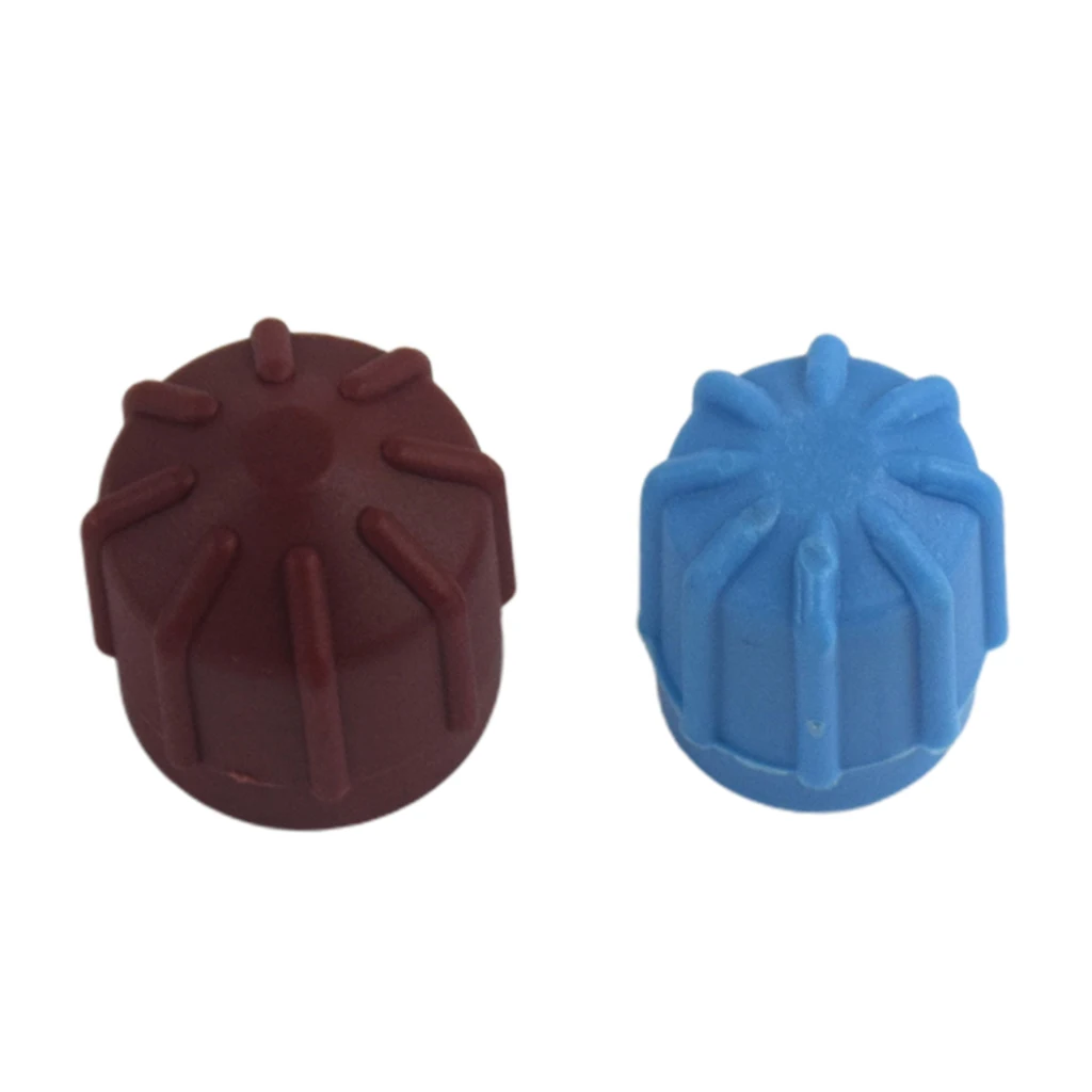 2 X R134a Air Conditioning Cap High/Low Pressure Cover Set (Blue &amp; Brown) - £10.59 GBP