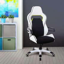 Ergonomic Essential Racing Style Home &amp; Office Chair, White - £180.36 GBP