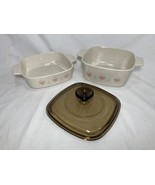 Corning Ware PINK HEARTS A-1-B 1 Liter, &amp;  A- 2- -B  2 Liter Casserole D... - $23.76