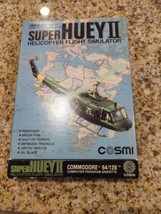 Commodore 64/128 Computer Game Super Huey II Helicopter Flight Simulator in box - £23.34 GBP
