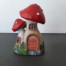 Fairy Garden Forest Mushroom Figurine 5&quot; Whimsical Garden Lawn Home Decor Red - £6.38 GBP