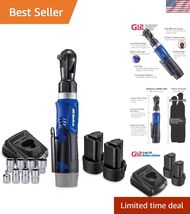 ACDelco 12V Li-ion Cordless 3/8” Ratchet Wrench Kit with 2 Batteries &amp; C... - $147.01