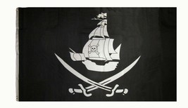 3x5 Pirate Ship Black Pearl Crossed Swords Flag 3&#39;x5&#39; Banner Grommets - £13.79 GBP
