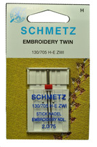 Schmetz Sewing Machine Twin Embroidery Needle 1736 - $7.49