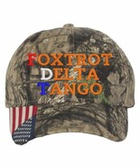 Foxtrot Delta Tango Hat Embroidered Donald Trump Hat Mossy Orange RWB Tr... - $495.41 MXN