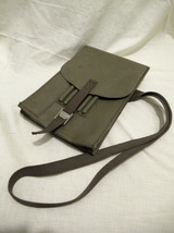 German army rubber field map case document attach shoulder bag military olive - $20.00