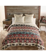 NEW! Country Bear Lodge Theme Reversible Quilt Set Rustic Country Cabin ... - £99.79 GBP+