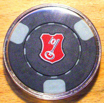 (1) Becks Beer Poker Chip Golf Ball Marker - Black - $7.95