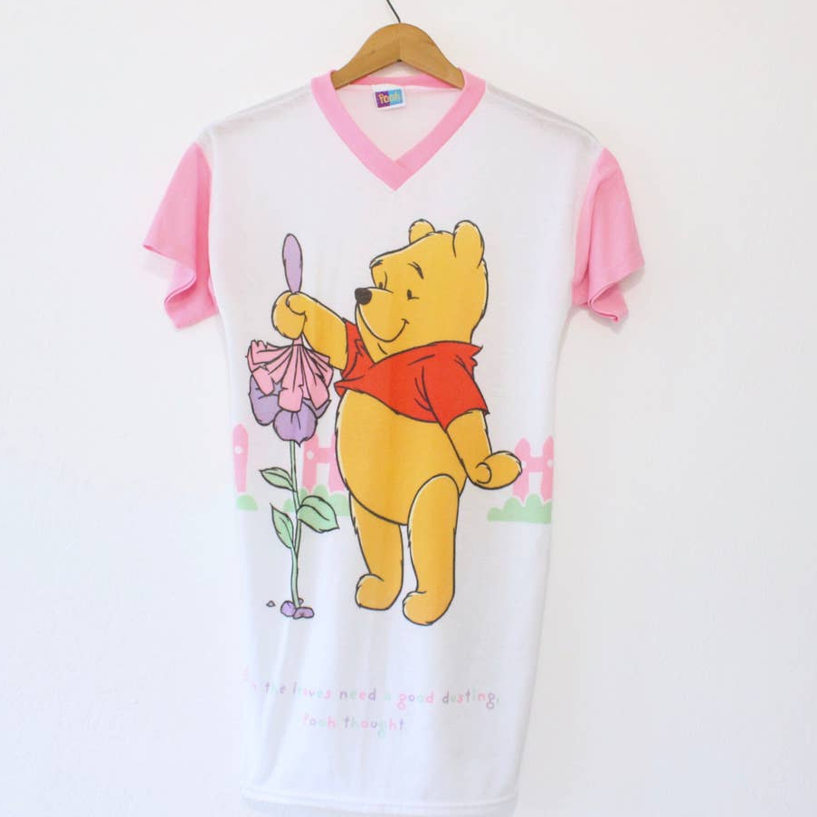 Primary image for Vintage Kids Disney Winnie the Pooh Night T Shirt Medium