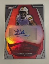 Xazavian Valladay Rookie Auto 2023 SAGE High Series Peak Performance - PKA-XB RC - $13.98