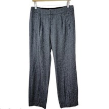 Alice + Olivia | Black &amp; Gray Herringbone Trouser Dress Pants, womens size 6 - £38.04 GBP