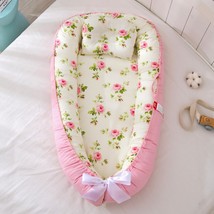 Baby Newborn Sleeping Nest Bedding Fence Pink Flower - £43.53 GBP