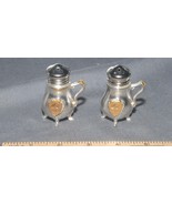 EARLY 1950s LA GUARDIA air port silvery souvenir salt &amp; pepper shakers i... - €39,53 EUR