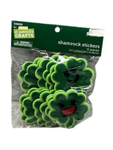St Patrick Crafts 4+ 12 Ct  Shamrock Stickers 2.4x2.5Inches - $14.73