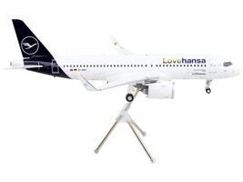 Airbus A320neo LoveHansa White with Blue Tail Gemini 200 Inch Series 1/2... - $2,635.09 MXN