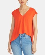 MSRP $59 Rachel Rachel Roy Bina Cropped V-Neck Top Red Size Small - £12.34 GBP