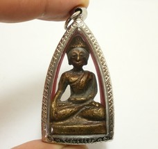 Chiangroong amulet pendant Laos Buddha super rare antique blessed for wealth hap - £225.41 GBP