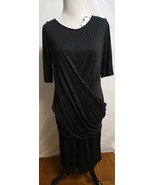 Burberry London Dress Women Large Black Sheath Lined Ruched Short Sleeve... - $2,210.49 MXN