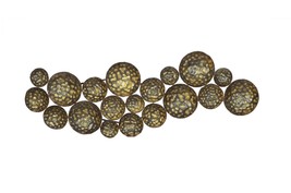 Metal Brown Rustic Gold Wall Hanging Art Deco 19 Craters Home Decor Wall Art - £266.06 GBP