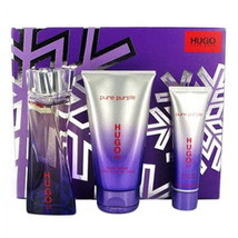 HUGO BOSS PURE PURPLE 3 PCS SET: 3 OZ EDP SP and 5 OZ B/L and 1.7 S/G - $2,055.96 MXN
