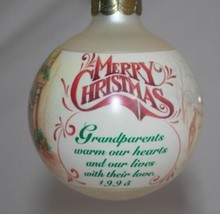 Vintage Hallmark 1995 &quot;Grandparents&quot; Glass Ball Ornament in Box - £7.99 GBP