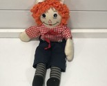 Raggedy Andy Doll Knicker Bocker Toy Stuffed Animal Plush 10&quot; Unknown Year - $18.80