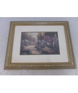 LOCAL PICKUP Thomas Kinkade&#39;s &quot;Cobblestone Lane&quot; Painting &amp; elegant Fram - $205.85 CAD