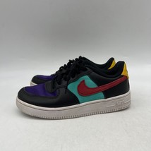 Nike Air Force 1 DQ3659-001 Boys Black Low Top Lace Up Sneaker Shoes Size 13 C - £19.77 GBP