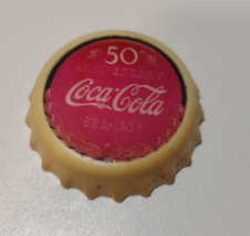 COCA COLA Bottle Cap Button Refrigerator Fridge Magnet 50th Anniversary - £4.75 GBP