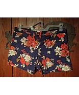 Old Navy Women&#39;s Size 6 Chinos Flat Front Shorts Blue Floral - $6.92