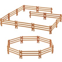 40 Pieces Horse Corral Fencing Accessories Playset Plastic Farm Fence Toy For Fa - £27.82 GBP
