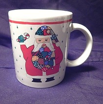 Quilted Santa Stoneware Coffee Mug - £4.75 GBP