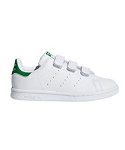 Adidas Originals Stan Smith Shoes Sneakers White Green M20607 kid&#39;s Size 2 - £35.81 GBP