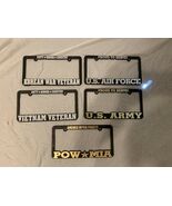 NEW LICENSE PLATE FRAME USAF U.S AIR FORCE PROUD TO SERVE BLACK SILVER M... - $8.76