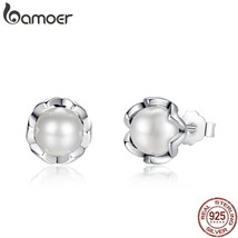 925 Silver Cultured Elegance Stud Earrings With White Fresh Water Cultured  Silv - £14.03 GBP