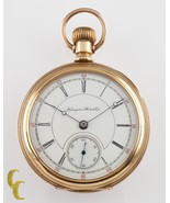 Hampden Dueber 14K Yellow Gold Filled Open Face Pocket Watch 17 Jewel Si... - £1,972.56 GBP