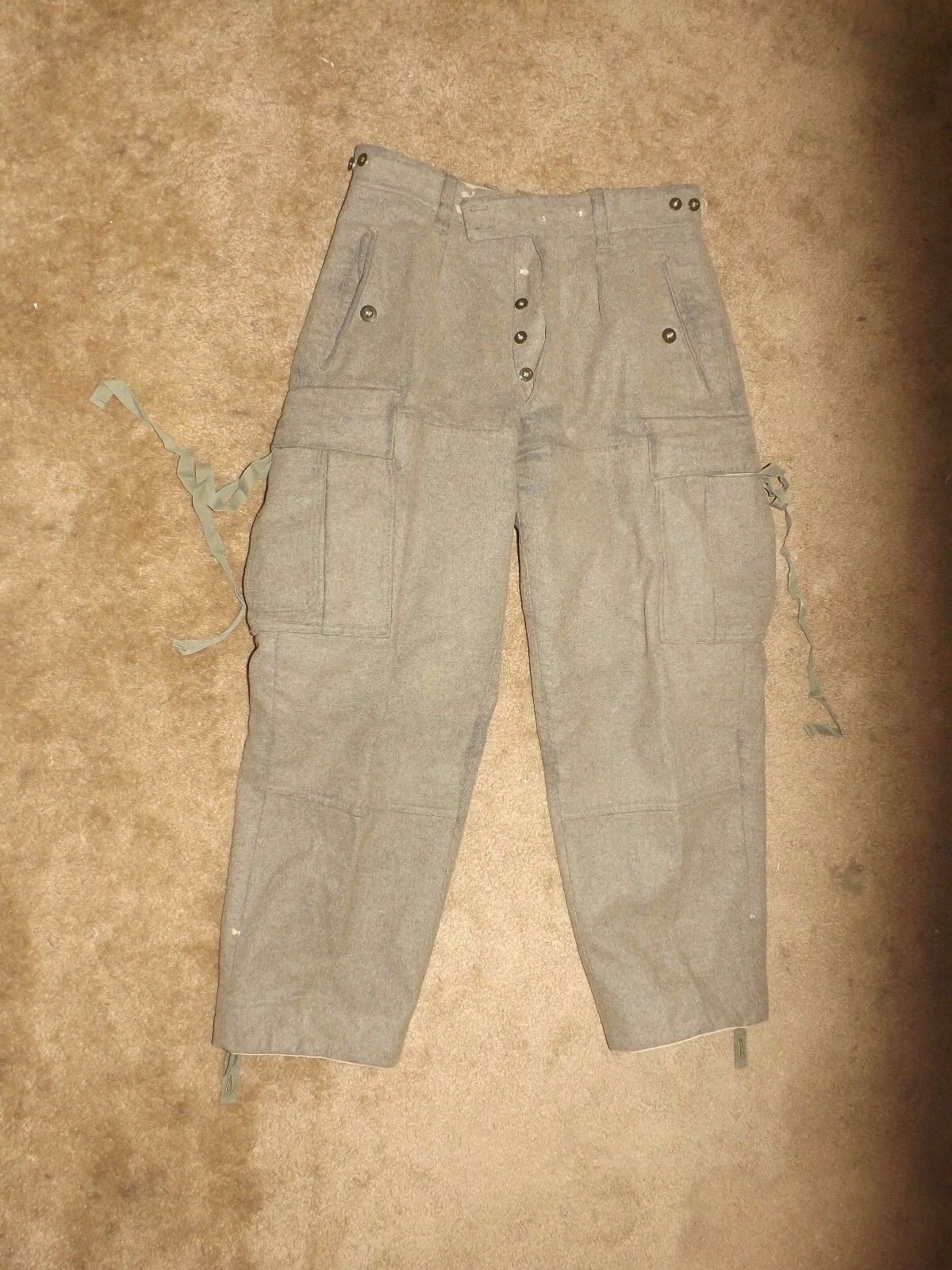Primary image for MENS Vintage Alois Hot West German Military Wool Cargo Pants Size 31 X 26-
sh...
